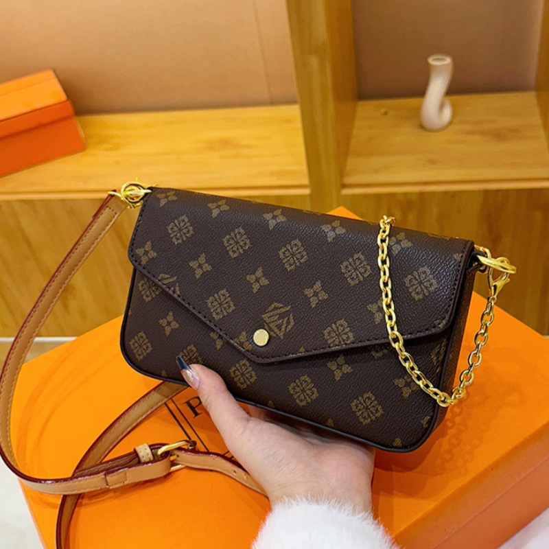 Luxury Bags Goyard - Women Color Block Print Crossbody Bag