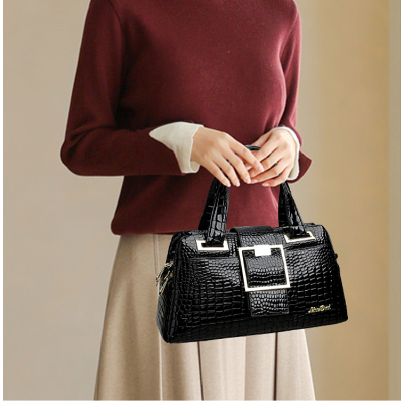 Luxury Crocodile Patterned Han - Luxury Bags With Zipper 评论和价格