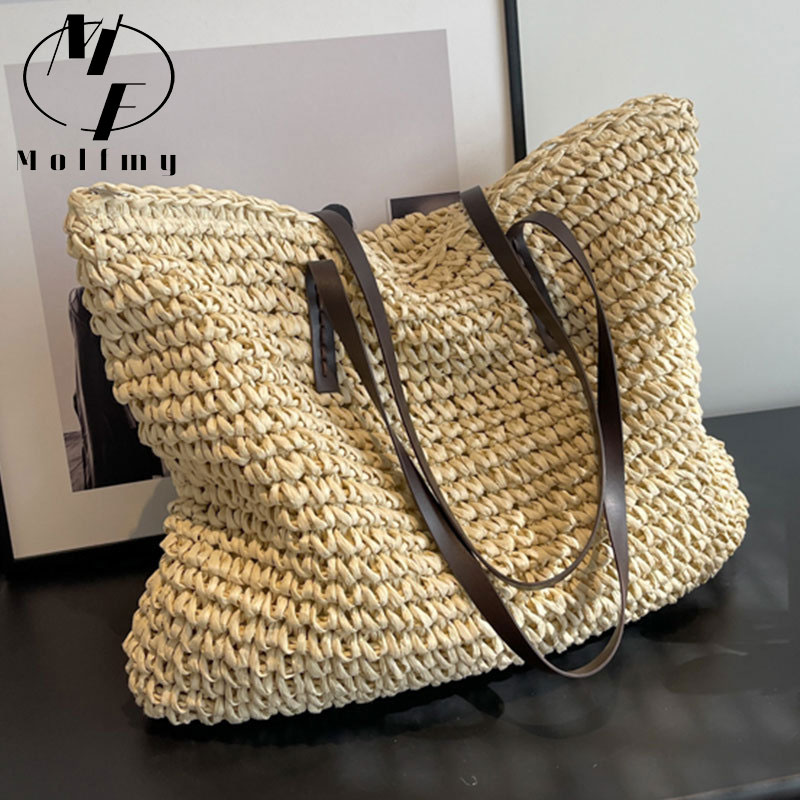 Straw Woven Tote Bags Casual L - Luxury Bags For Summer 评论和价格