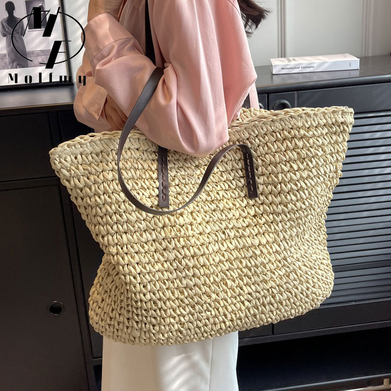 Straw Woven Tote Bags Casual L - Luxury Bags For Summer 评论和价格