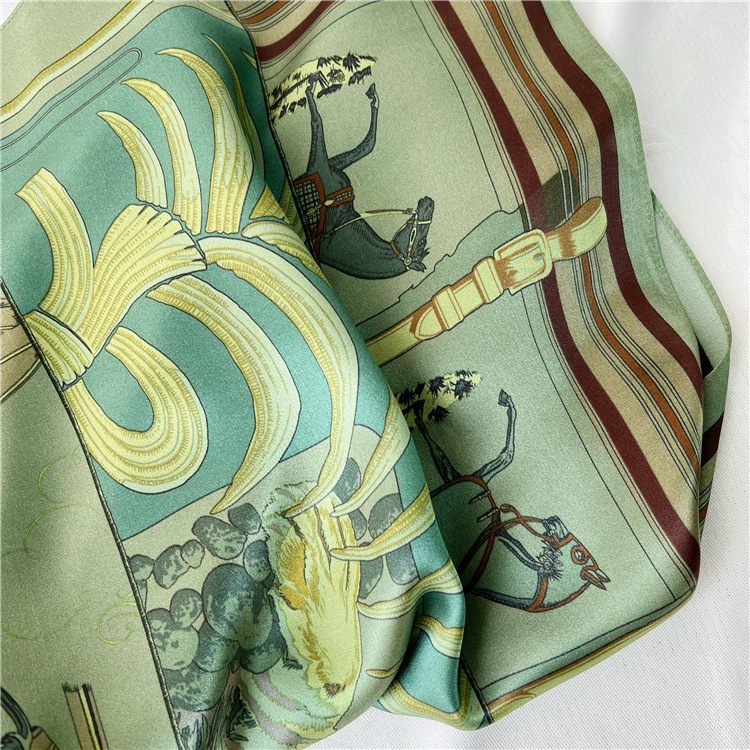 65CM Green Silk Scarf Luxury D - Luxury Bags For Summer 评论和价格