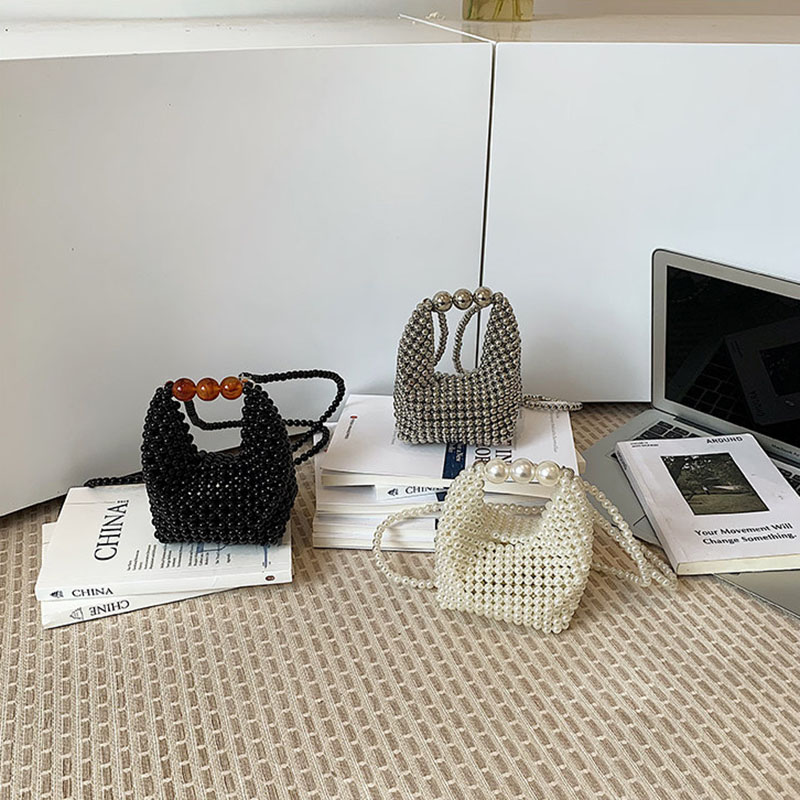 Women's Beaded Woven Mini Cros - Luxury Bags For Summer 评论和价格
